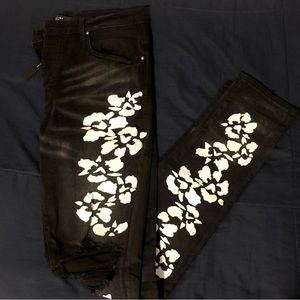 Amiri Flower Jeans
